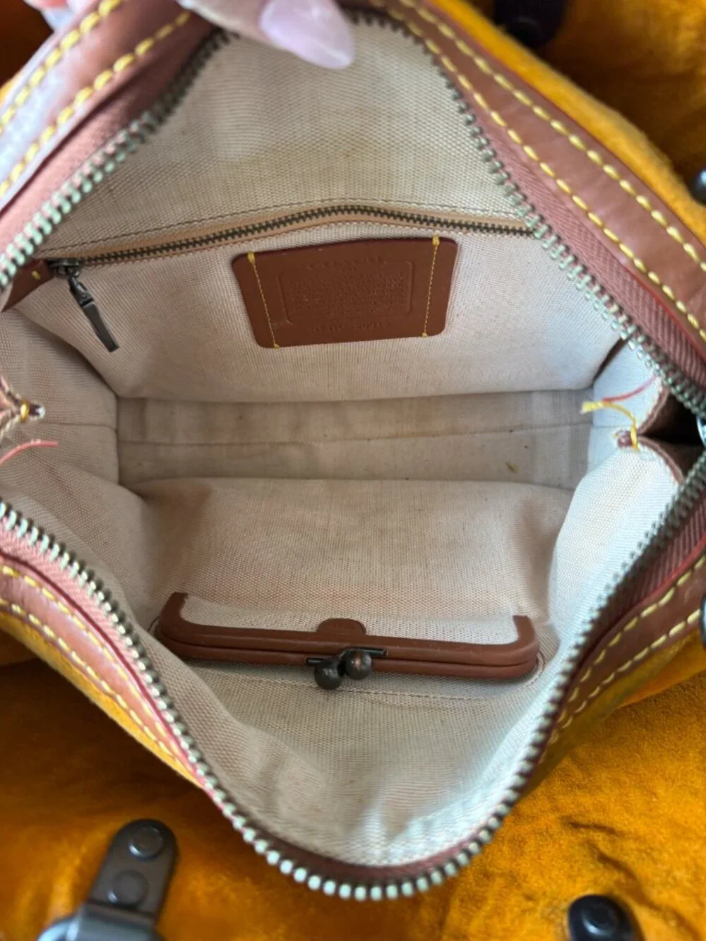 Coach 1941 Rogue 30 Style 38124 Saddle Glovetanned Pebble Leather Gunmetal